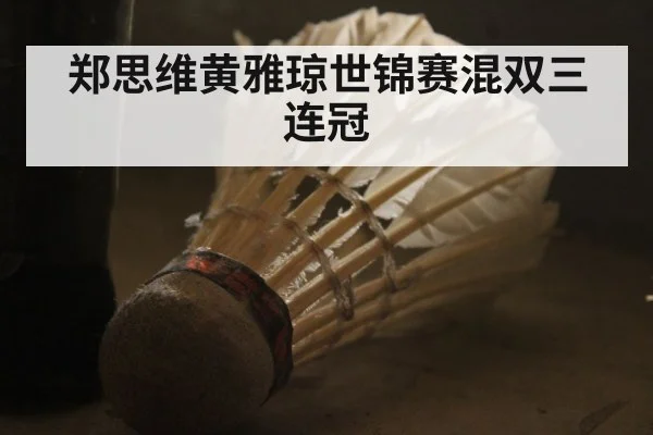 郑思维黄雅琼世锦赛混双三连冠